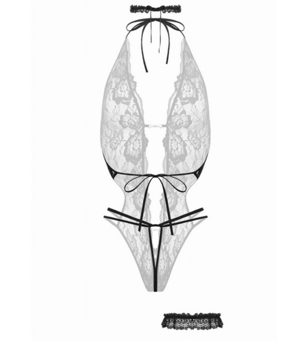 Open crotch Body Set Renee black - obrazek 5
