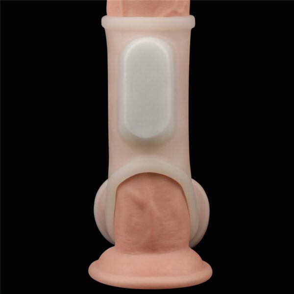 Vibrating Silk Knights Ring with Scrotum Sleeve - obrazek 5