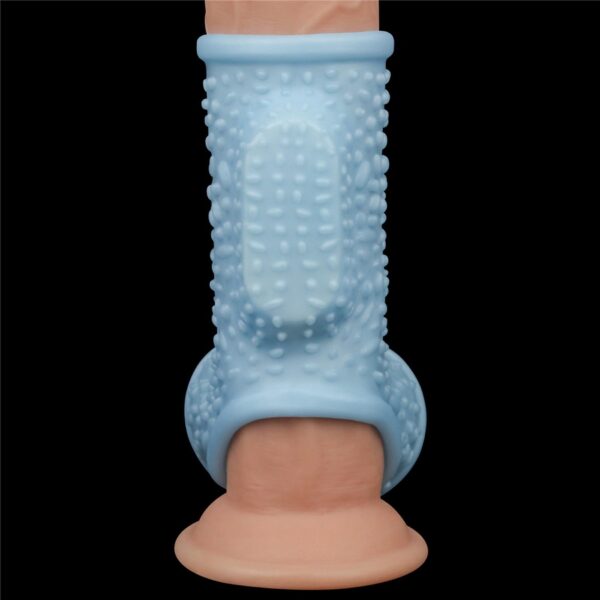 Vibrating Drip Knights Ring with Scrotum Sleeve - obrazek 5
