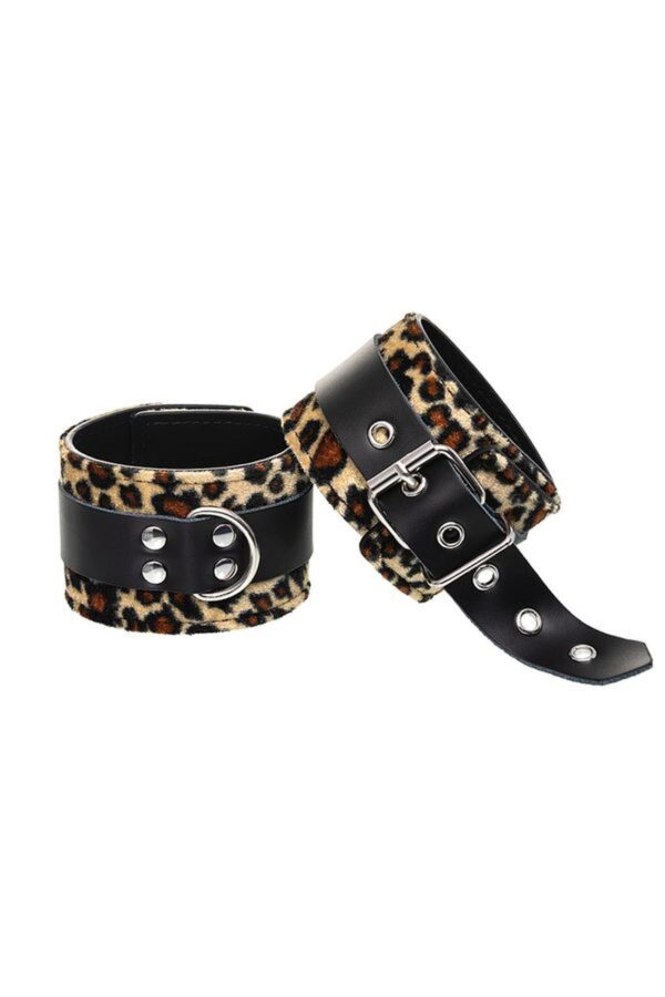 Anonymo handcuffs, PU leather, print, 19.5 cm - obrazek 5