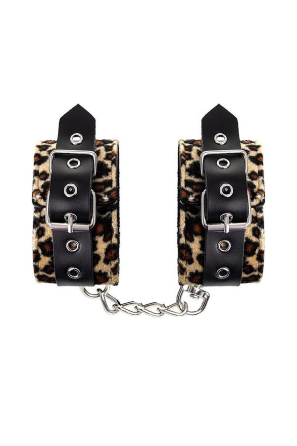 Anonymo handcuffs, PU leather, print, 27 cm - obrazek 5