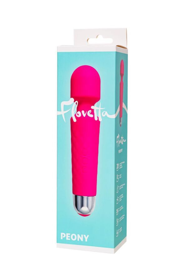 Flovetta Peony Vibrating massager, silicone, pink, 20.5 cm - obrazek 5