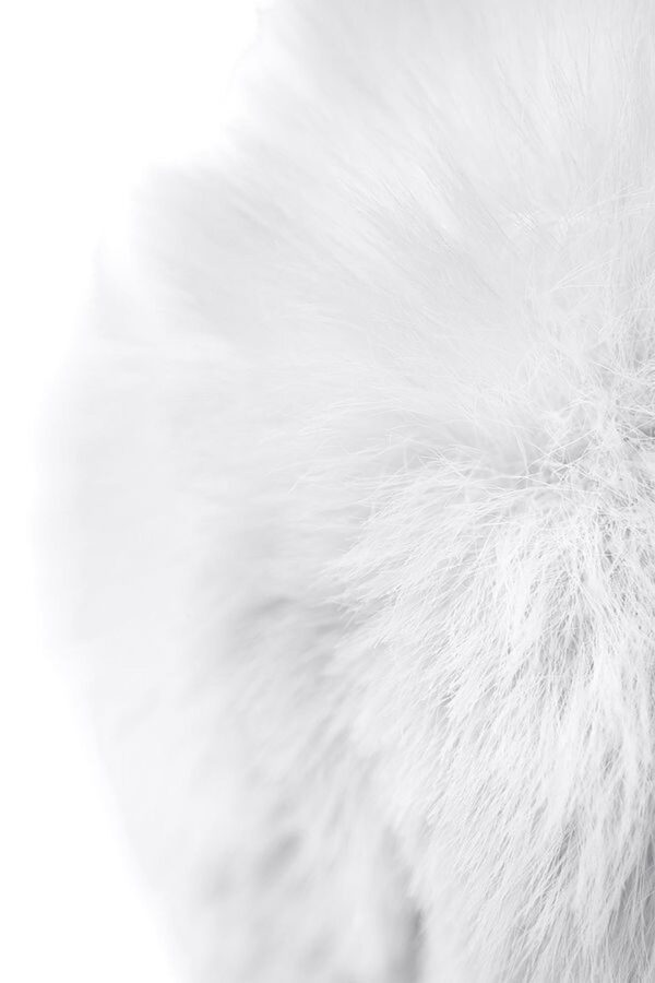 Silver anal plug TOYFA Metal with faux fur - obrazek 5