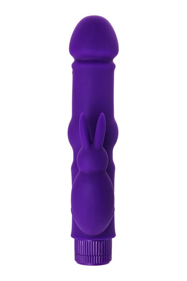 A TOYS, Vibrator with clitoral stim, Silicone, Purple, 18 cm - obrazek 5