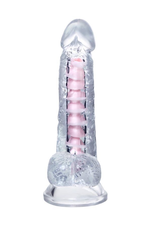 Flexible dildo A Toys Paret, transparent, 18 cm - obrazek 5