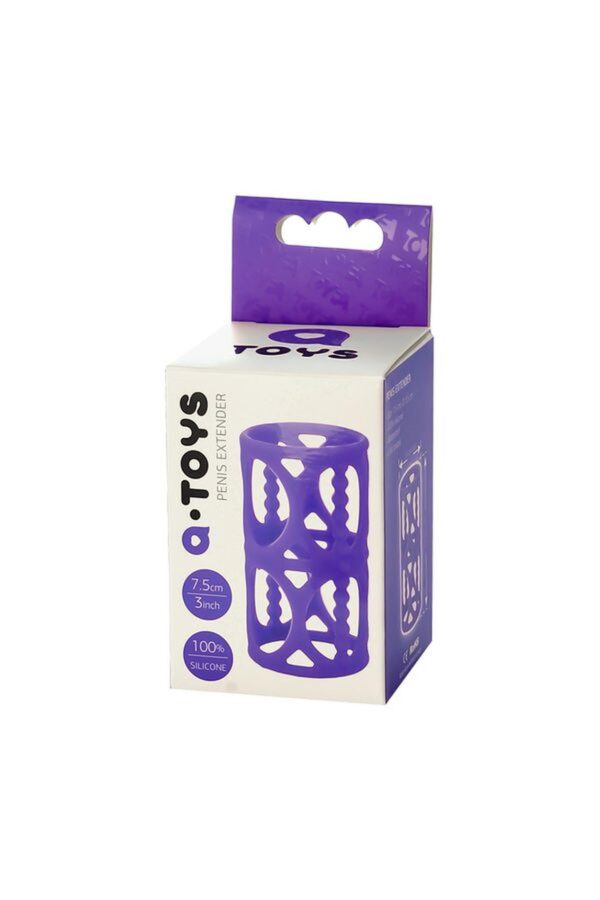 A TOYS, Penis Sleeve, Silicone, Purple, 7.5 cm - obrazek 5