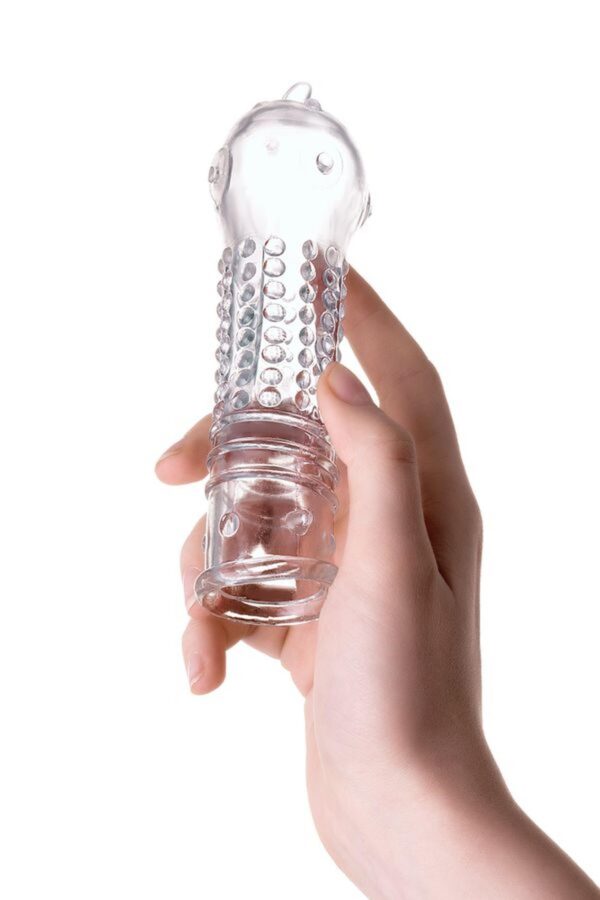 A TOYS, Penis Sleeve, TPR, Transparent, 14.7 cm - obrazek 5