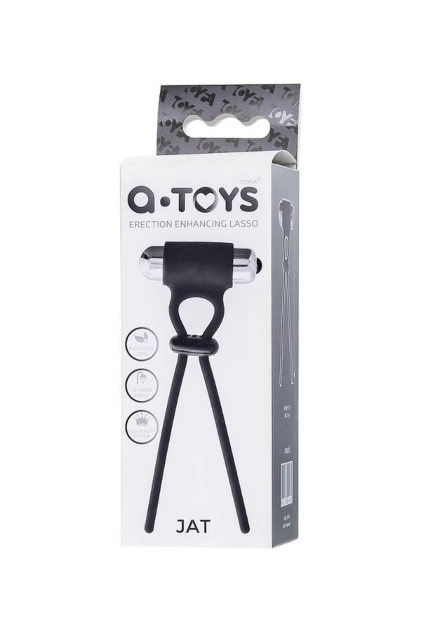 A Toys Erection enhancing lasso Jat , black, silicone, 14cm - obrazek 5
