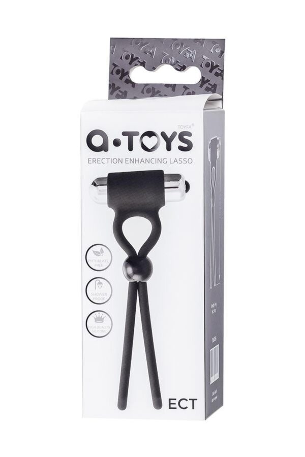A Toys Erection enhancing lasso Ect , black, silicone, 14cm - obrazek 5
