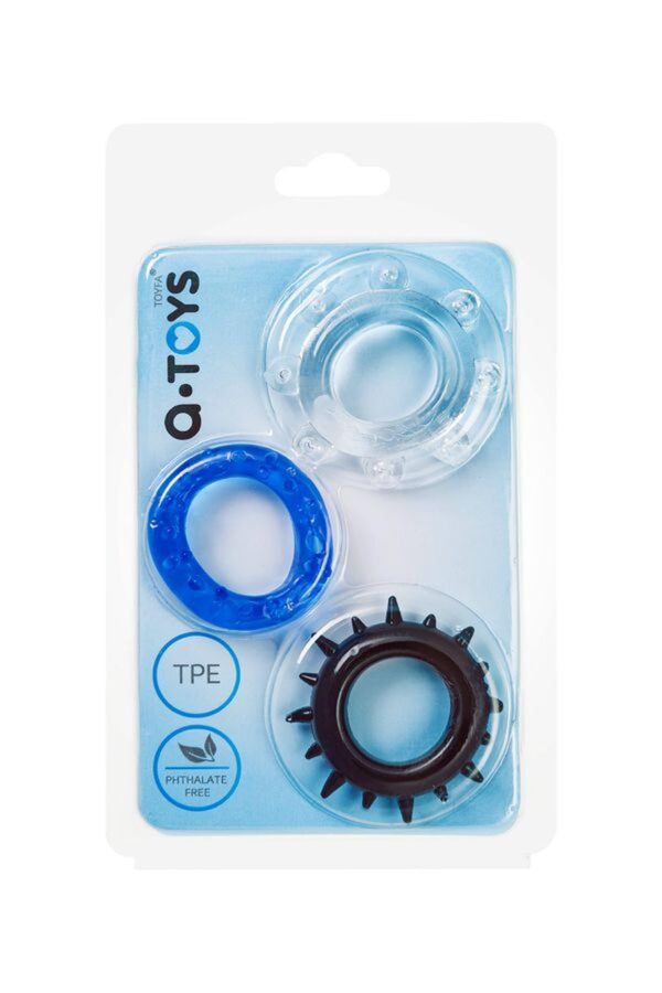A TOYS, Cockrings set, 3 pcs.Mix color, TPE, O 3 cm - obrazek 5