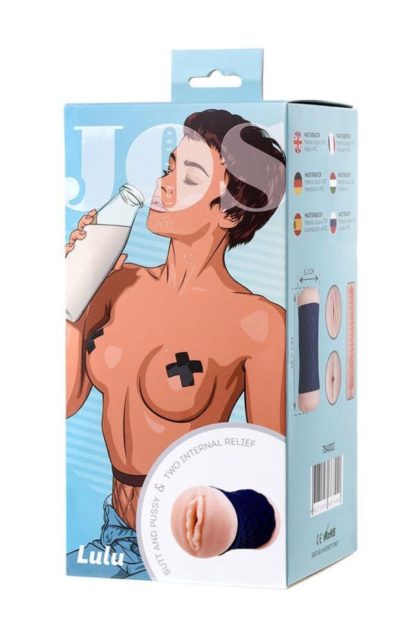 JOS LULU, Masturbator double sided, TPR, fleshy, 14.5 cm - obrazek 5