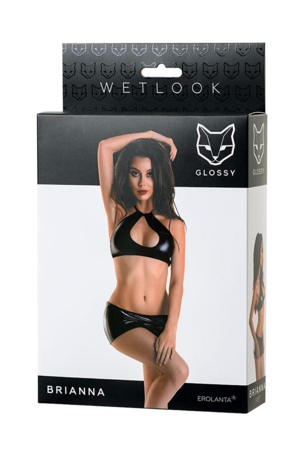 Wetlook shiny set BRIANNA   black M - obrazek 5