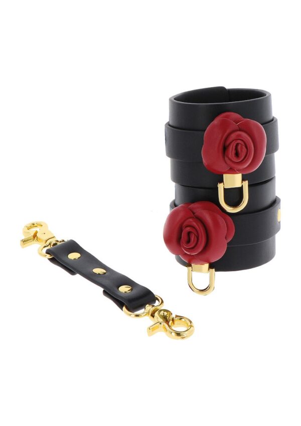 Wild Roses Ankle Cuffs Black - obrazek 5