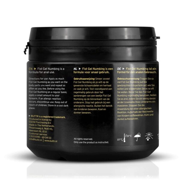 BUTTR   Fisting Gel Numbing   500 ml - obrazek 5