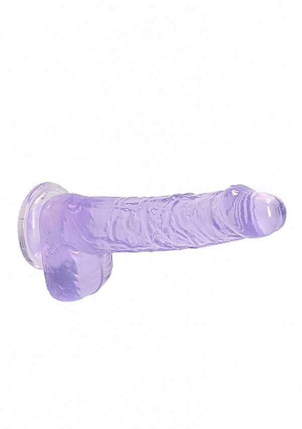 6 / 15 cm Realistic Dildo With Balls   Purple - obrazek 6