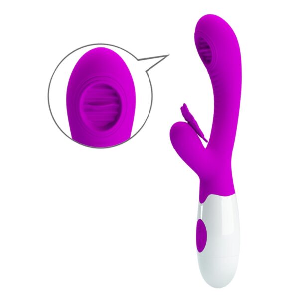 PRETTY LOVE   Moth, 12 vibration functions 3 licking settings - obrazek 6