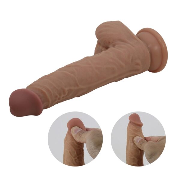 PRETTY LOVE   Jonathan 8,3 Light Brown, 3 vibration functions Thrusting Wireless remote control - obrazek 6
