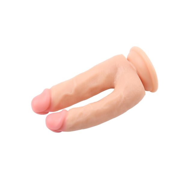 Ballsy Super Cock Bromeo Double Dildo Flesh - obrazek 6