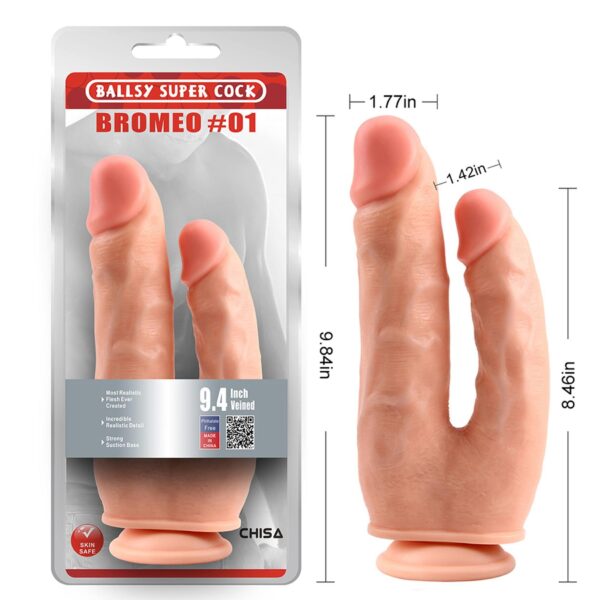Bromeo Double Dildo Flesh - obrazek 6