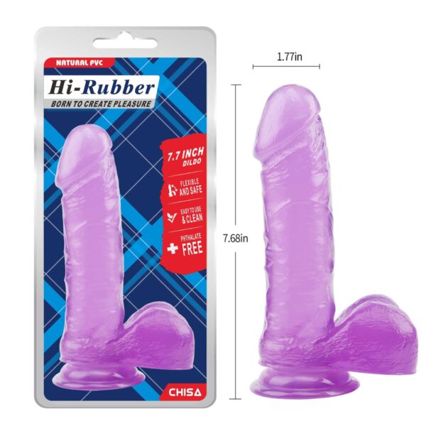 7.7 Inch Dildo Purple - obrazek 6