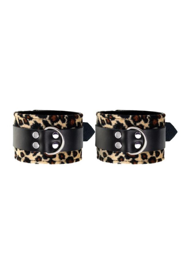 Anonymo handcuffs, PU leather, print, 19.5 cm - obrazek 6