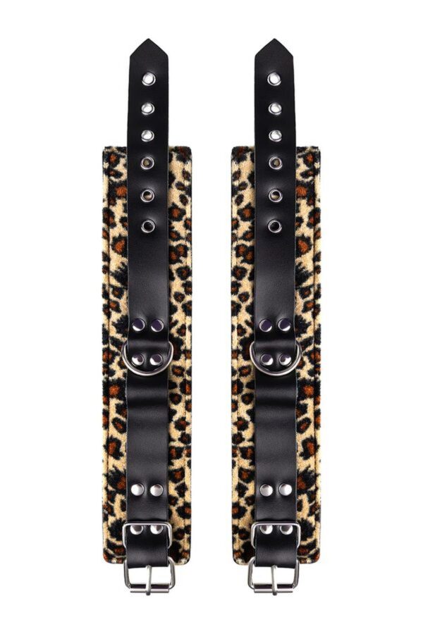 Anonymo handcuffs, PU leather, print, 27 cm - obrazek 6