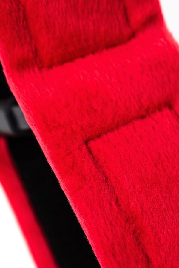 Anonymo handcuffs, velour, red, 29 cm - obrazek 6