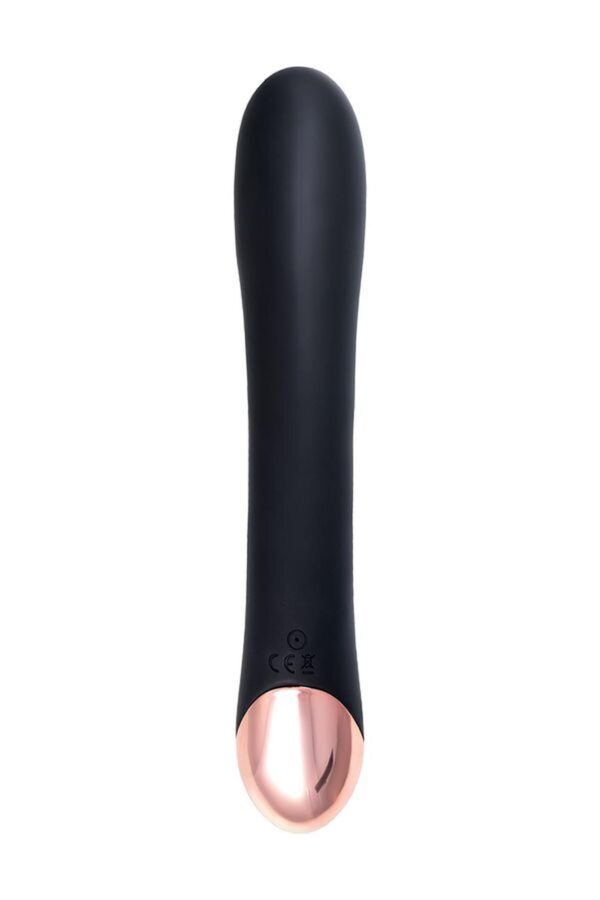 Unrealistic vibrator WANAME D SPLASH STREAM, silicone, black, 21 cm - obrazek 6