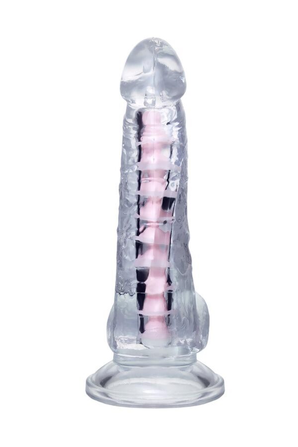 Flexible dildo A Toys Paret, transparent, 18 cm - obrazek 6