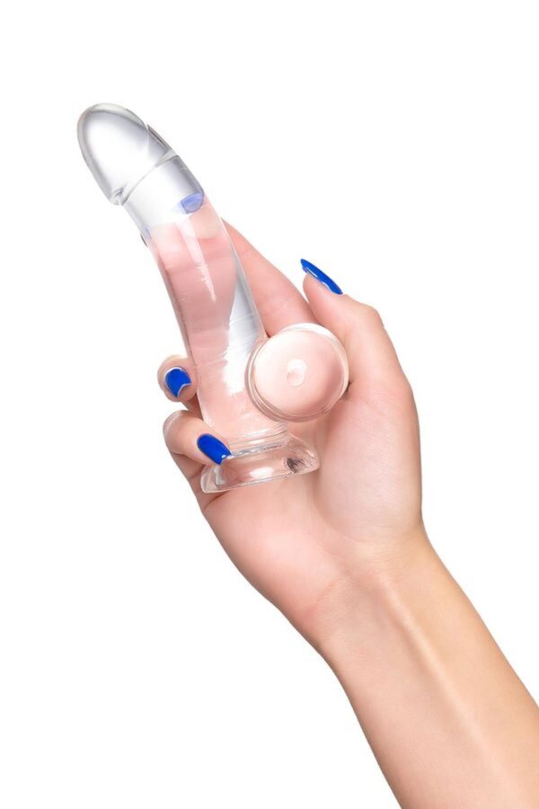 Realistic dildo A Toys by TOYFA Cryst, TPE, transparent, 15 cm - obrazek 6