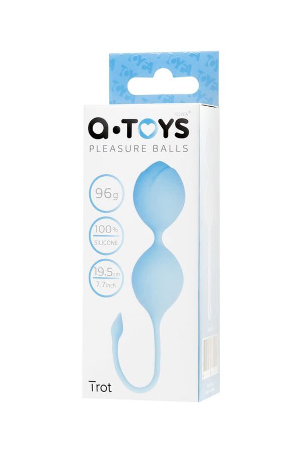 A TOYS,Vaginal balls, Silicone, Blue, O 3.5 cm - obrazek 6