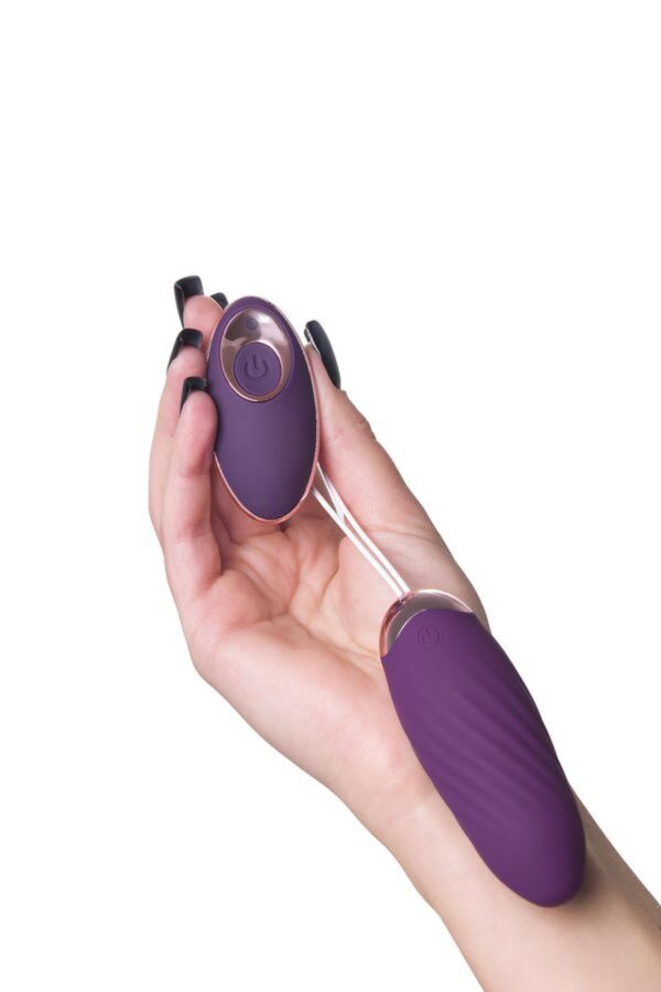 JOS Vibrating Egg with Friction Simulation  Bumpy, Silicone, Violet, 9 cm - obrazek 6