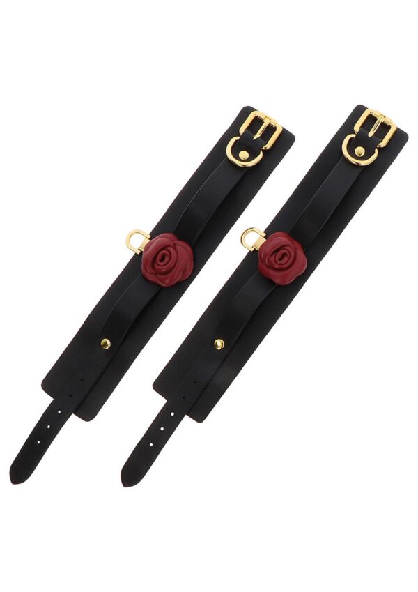 Wild Roses Ankle Cuffs Black - obrazek 6