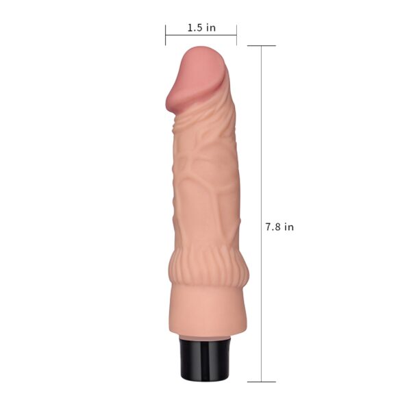 7.8 REAL SOFTEE Vibrating Dildo - obrazek 7