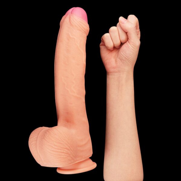 11 Dual Layer Platinum Silicone Cock - obrazek 7