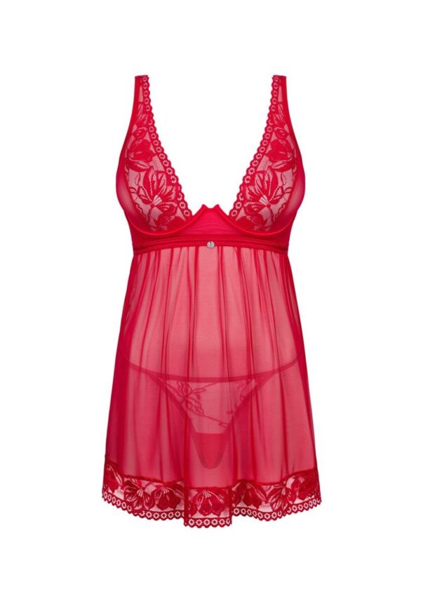 Lacelove babydoll i stringi XL/2XL - obrazek 7