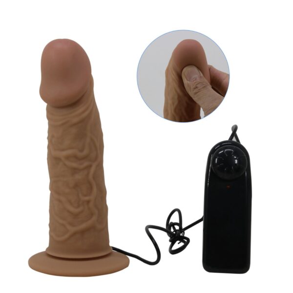 PRETTY LOVE   HARNESS BRIEFS  Draven Strap On 6,8 Dildo vibration - obrazek 7