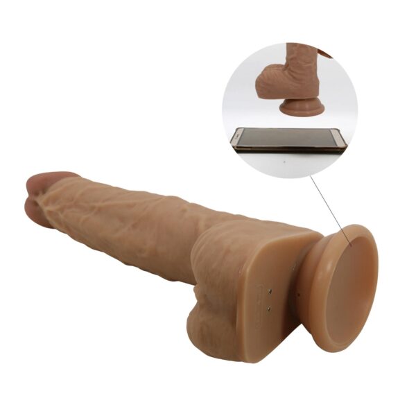 PRETTY LOVE   Jonathan 8,3 Light Brown, 3 vibration functions Thrusting Wireless remote control - obrazek 7