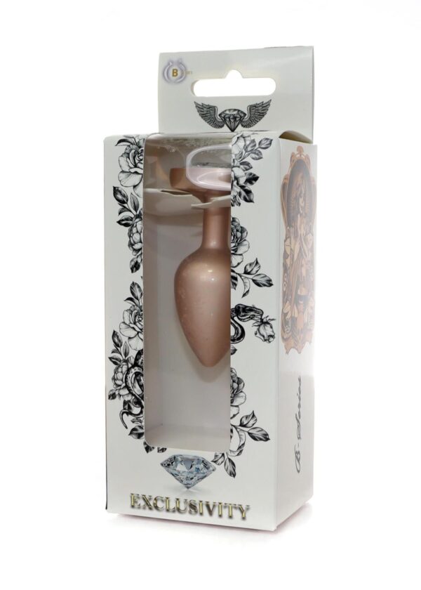 Plug Jewellery Pearl Gold Heart PLUG  Clear S - obrazek 7