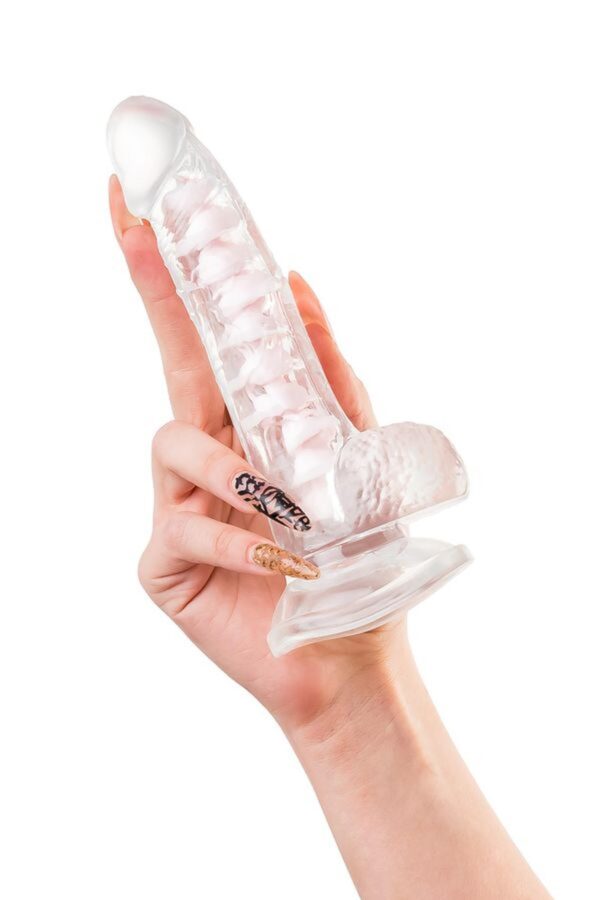 Flexible dildo A Toys Paret, transparent, 18 cm - obrazek 7