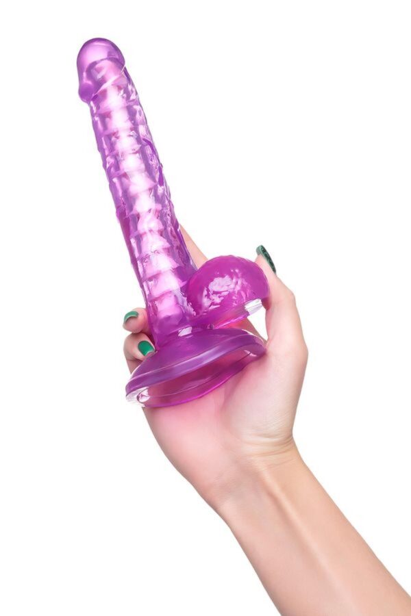 Realistic dildo A Toys by TOYFA Celiam, TPE, purple, 20.5 cm - obrazek 7