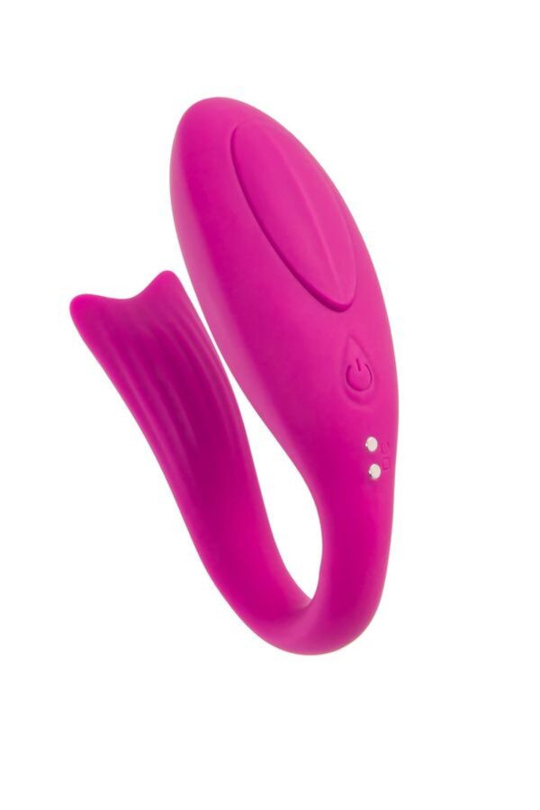 A TOYS Vibrator for couples Dolphy, silicone, pink, 9.6 cm - obrazek 7