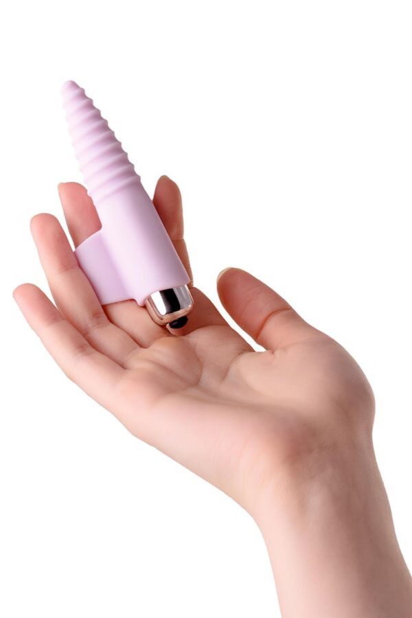 JOS NOVA, Finger vibrator for anal stimulation, silicone, powder pink, 9 cm - obrazek 7