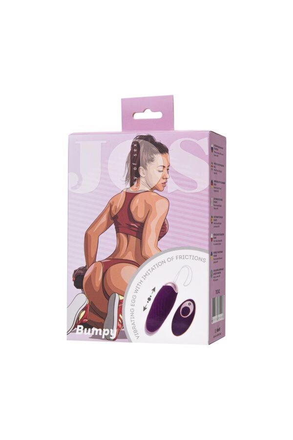 JOS Vibrating Egg with Friction Simulation  Bumpy, Silicone, Violet, 9 cm - obrazek 7