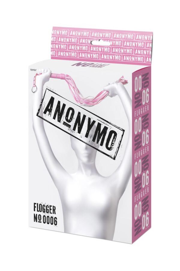 Anonymo flogger, PU leather, pink, 64 cm - obrazek 8