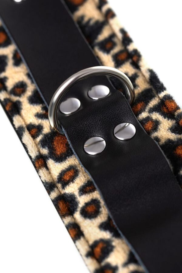 Anonymo handcuffs, PU leather, print, 19.5 cm - obrazek 8