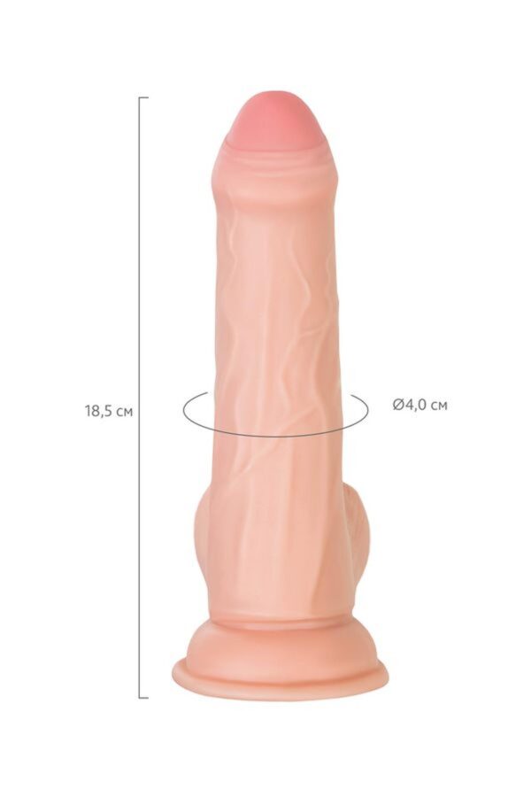 My Babe My Treasure Realistic Dildo, TPE, Nude, 18.5 cm - obrazek 8