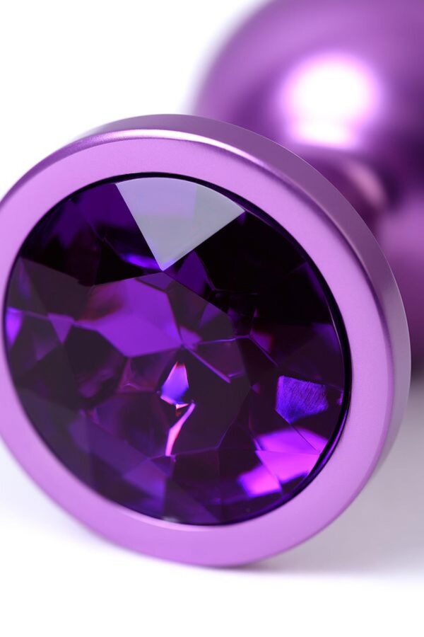 Purple anal plug TOYFA Metal,with a amethyst colored gem - obrazek 8