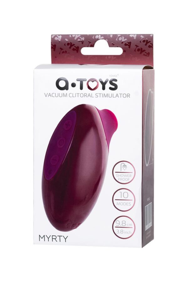 TOYFA A Toys Myrty Clitoral Vacuum Stimulator, burgundy, 9.8 cm - obrazek 8