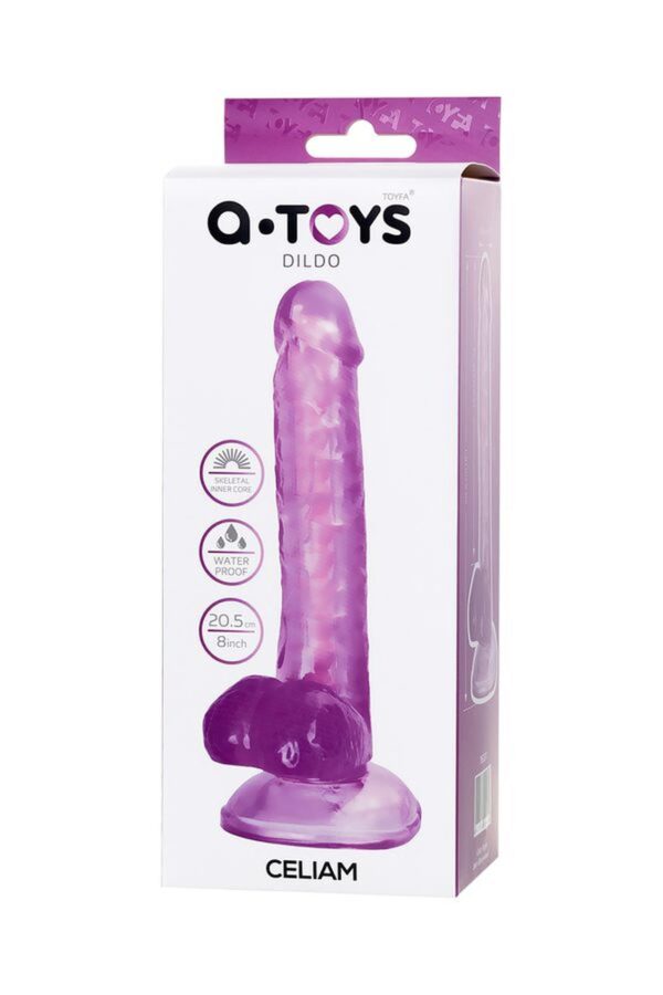 Realistic dildo A Toys by TOYFA Celiam, TPE, purple, 20.5 cm - obrazek 8
